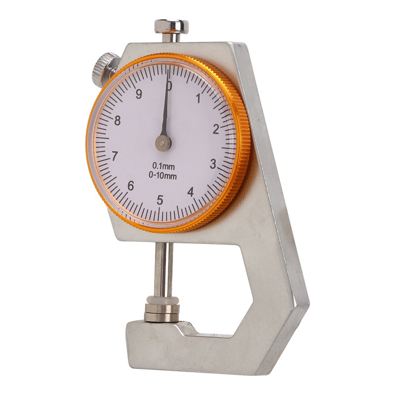 Flat Head Thickness Gauge 0 to 10mm Range Round Dial