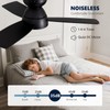 MOOONICHE 32" Ceiling Fan with Light and Remote, Small Quiet