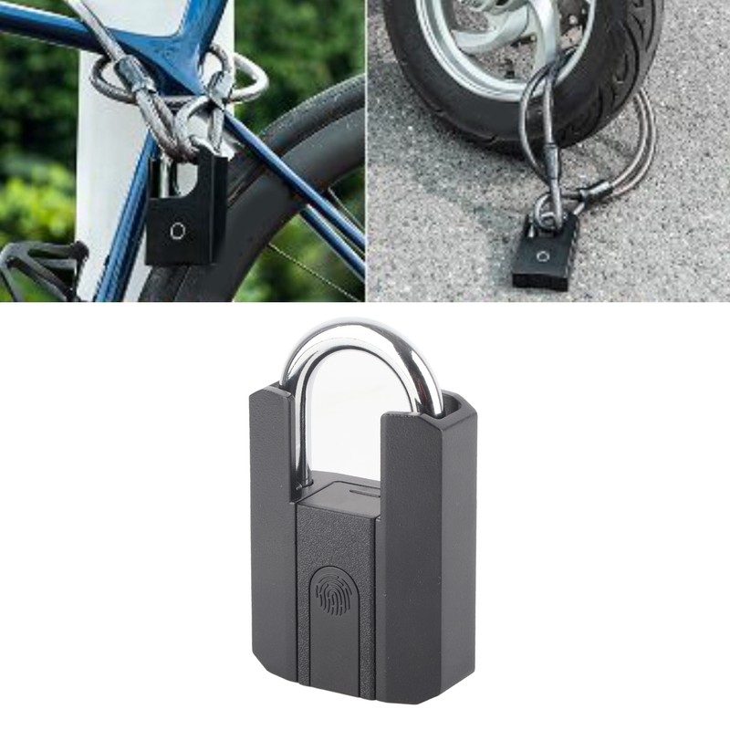 Fingerprint Padlock Waterproof Sensitive Rustproof Zinc Alloy Smart Electronic Padlock
