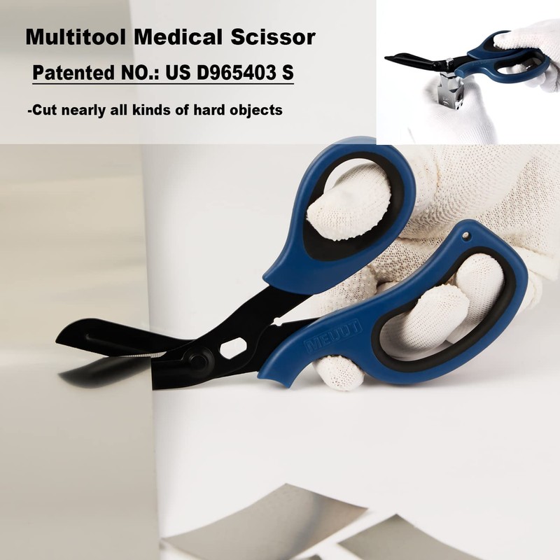 MEUUT 2 Pack Trauma Shears Panted Bandage Scissors for Left