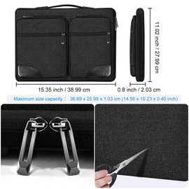 ZINZ Laptop Case 15 15.6 16 inches Sleeve Slim Briefcase Spill-Resistant Handbag for Most Popular 15" 15.6" 16" Notebooks，B01K02