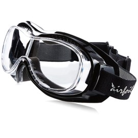 Pacific Coast Airfoil acolchada "Coloca Sobre anteojos" Gafas de equitación, Negro (Black Frame/Clear Lens)