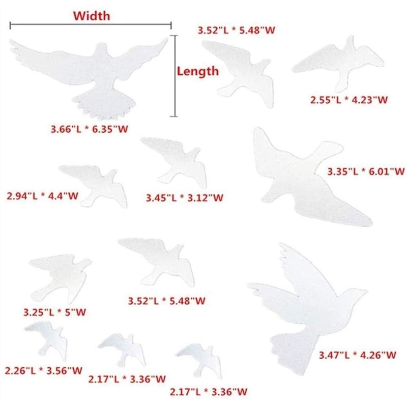 Anti Collision Window Bird Stickers Cling Save Birds and Glass