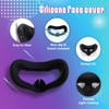 LEABBY 4Pcs VR Silicone Face Cover for Oculus Quest 2,