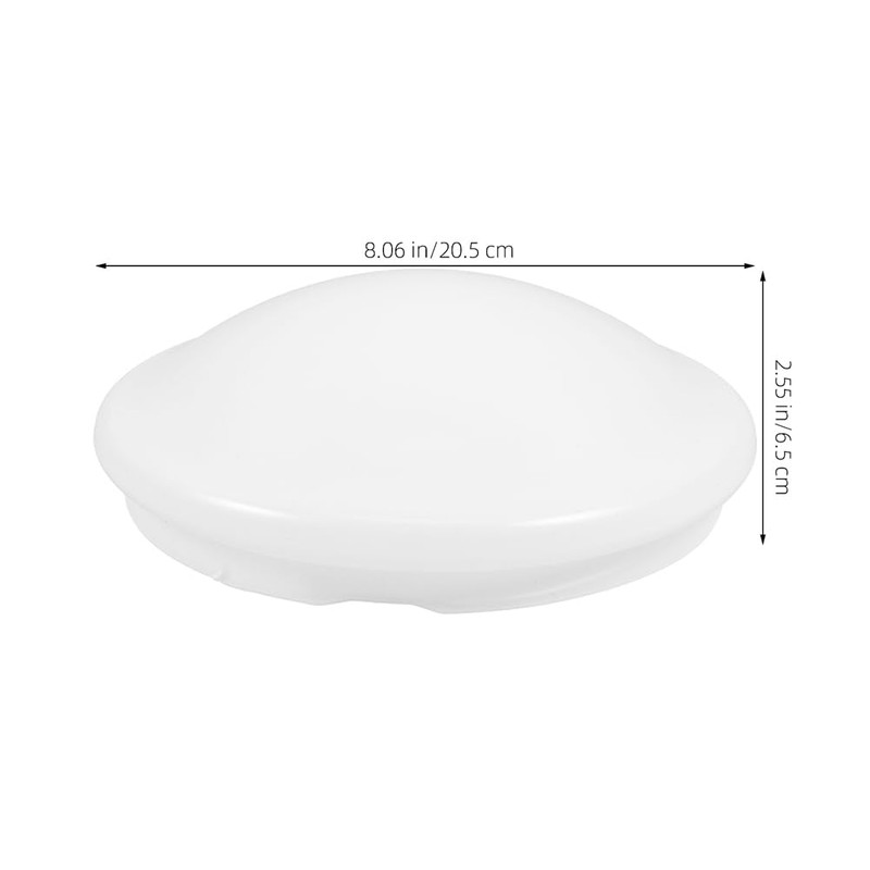 MUCKLILY 7.36In Round Twist-On Clip Ceiling Light Shade Covers, 2