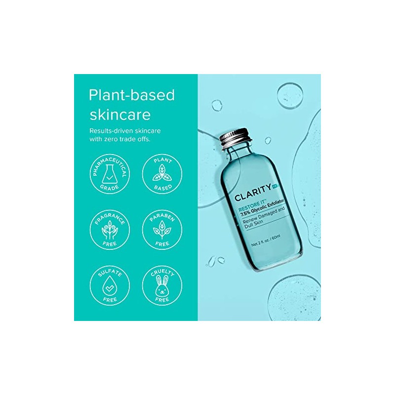 ClarityRx Restore Glycolic Exfoliator, 2 Fl Oz (packaging may vary)