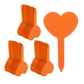 HARFINGTON 200pcs Plastic Plant Labels 3.26" x 1.97" Reusable Waterproof & Sun-Proof Garden Tags for Nursery Potted Herbs Flowers, Orange