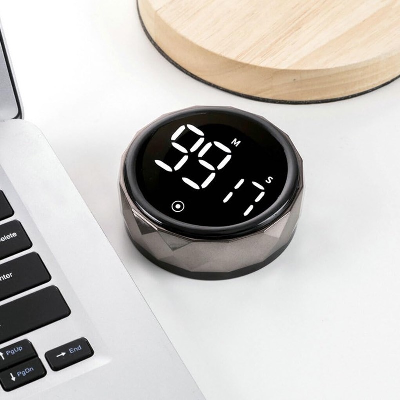 AIXXCUVQ Productivity Timer Clear LED Display Adjustable Alarm Sound is