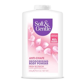 Soft & Gentle Fresh Blossom Talc Free Body Powder 250g | Deodorising Personal Hygiene Against Moisture | Friction & Odour | Prevent Smudging After Self-Tanning & Facial Makeup