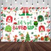 AIBIIN 7x5ft Let's Get Elfed Up Backdrop Winter Christmas Merry