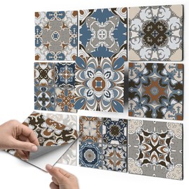Glue over the Tiles; Motif Film Stickers, Bathroom Film, Decorative Film, Bathroom Design, Design Motif, Moroccan Motif, 9 pieces