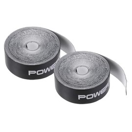 PATIKIL 16.4ft/5M Badminton Racket Head Protector Sticker 0.94in Width, 2 Pack PU Racquet Guard Tape Racket Frame Stickers Wear-Resistant, Black