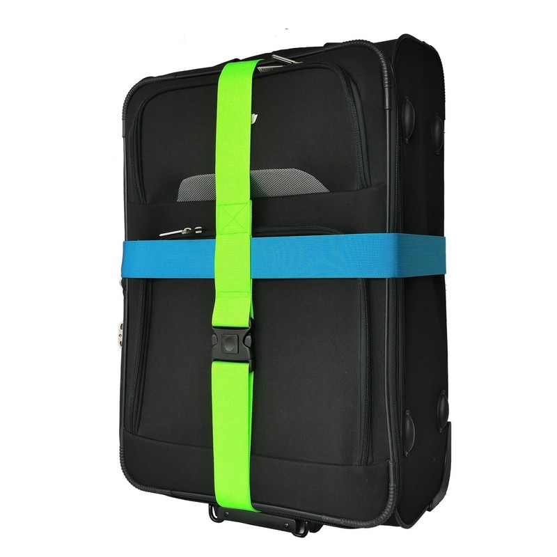 Taschenmann2005 Suitcase Straps with Locking and Cross Strap Function, Set
