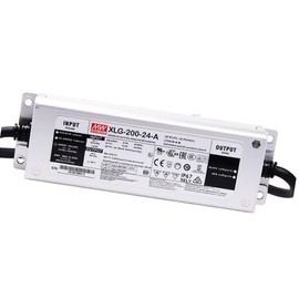 Mean Well XLG-200-24-A LED Power Supply 200W 16.8-24V 8.3A CV+CC, Io Adj by Potmeter, Metal hous, Input: 100~305VAC, 142~431VDC