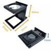 MAGDEPO Folding Stand Striped Magnifier 6x Magnification Linen Tester Magnifier