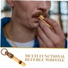 LABRIMP Portable Copper Whistle Keychain Loud Camping Whistle for Hiking