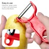 Original Vegetable Fruit Peeler Carbon Steel Blade 3 Pack Red/Green/Yellow…