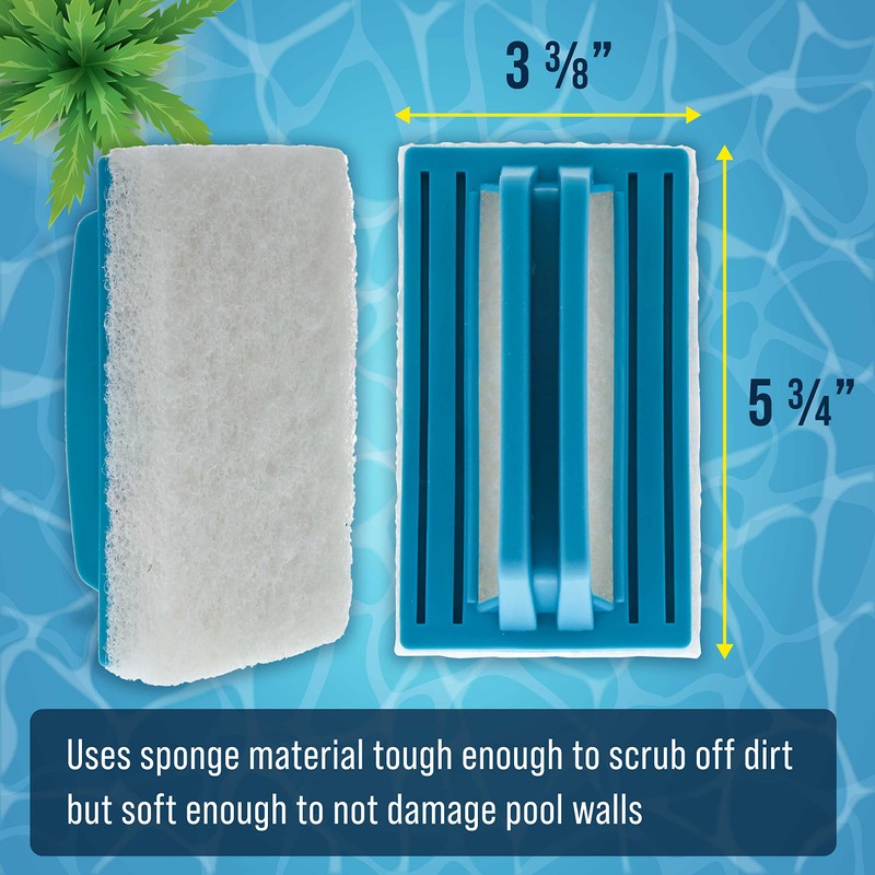 U.S. Pool Supply Hand-Held Pool Scrub Brush, 2 Pack -
