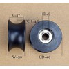 Chiloskit 5pcs 8x40x20mm U Groove Nylon Guide Pulley Wheel Bearing