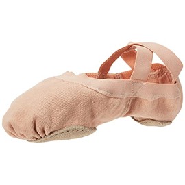 Bloch Unisex-Adult Dance Women's Synchrony Split Sole Stretch Canvas Ballet Slipper/Shoe, Pink, 2 Narrow