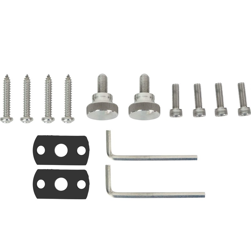 Rockville MAC360C (2) 360-Degree Swivel Tower/Surface Mount Clamps, Marine-Grade Aluminum,