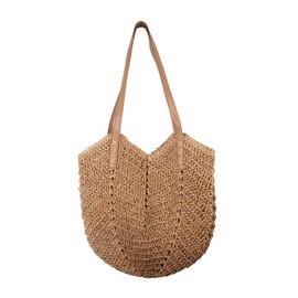 Jywmsc Straw Clutch Purses for Women Summer Beach Bags Tote Tassels Evening Bag Handbags, khaki