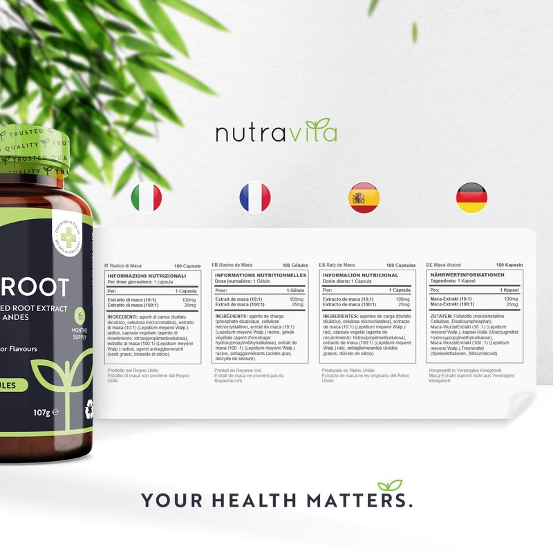 Maca Root Capsules 3500mg – 180 Vegan Capsules – High