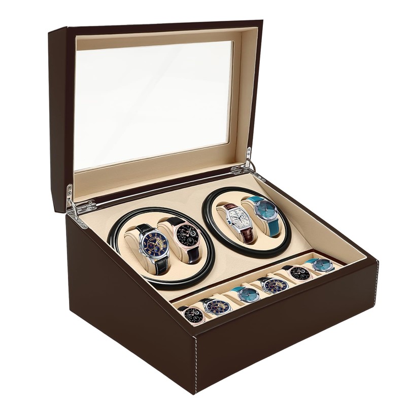 BIXIBIN Automatic Watch Winder Box, Luxury Storage Case for Mechanical