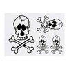 4 x 'Skull & Crossbones' Temporary Tattoos - Water Resistant,