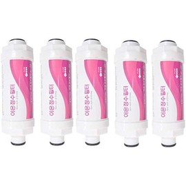 5pc Bidet Ion Water Filter Replacement Set Screw Type 15mm: Ion Resin for Brondell Swash 1400 Luxury Bidet Toilet Seat