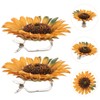 STOBAZA 8 PCS Sunflower Curtain Tiebacks Boho Decor Curtain Clips