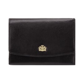 WITTCHEN Arizona Cowhide Leather Wallet with Press Stud Fastening Made of High-Quality Materials Elegant and Classic 14 x 10 cm, black