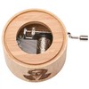 Crank Mechanism Green Line Music Box Bamboo with Melody: For
