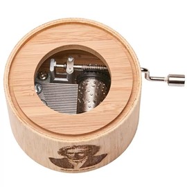 Crank Mechanism Green Line Music Box Bamboo with Melody: For Elise Music Box Motif Edition