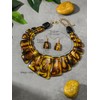 NFVITLP Acrylic Chunky Statement Necklace for Women Large Tortoise Shell