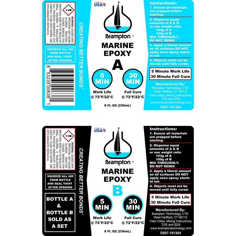 Brampton Marine Epoxy Strong Bonding for Boat Repair - Bonds