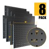 Spampur Peg Board, 8 Pack Metal Pegboard Panels White &