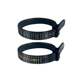 2 Piece Measuring Tool Reusable Finger Size Measuring Tool Jewelry Sizing Tool A-Z UK Ring Size (White+Black) Plastic, Plastic