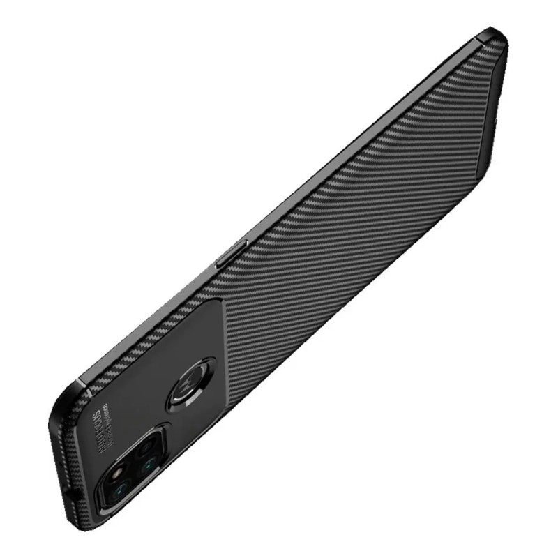 Funda Slim Tpu Acabado Tipo Fibra De Carbono Moto G9