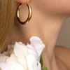 Gold Hoop Earrings for Women, ALEXCRAFT Gold Chunky Earrings Lightweight