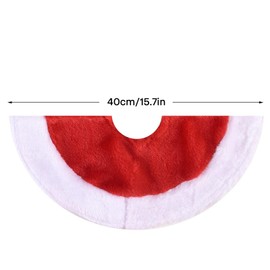 Christmas Tree Blanket, Round Plush Christmas Tree Skirts, Christmas Tree Blanket, Red and White Christmas Tree Mat, Christmas Tree Decoration, for Small Christmas Trees