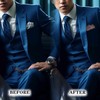 2 Pack Pocket Square Holder,Thin and Durable Gentlemen Hanky Silk