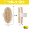 2Pcs Premium Maple Wood Dry Brushing Body Brush for Skin