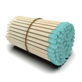 ZIKANI Blue Tip Matches 4 Inch Match Refill and Striker 100 Long Matches Short Matches Wooden Matches Bulk Matches Decorative Matchsticks Safety Matches for Cloche Jar Box Fireplace (Blue)