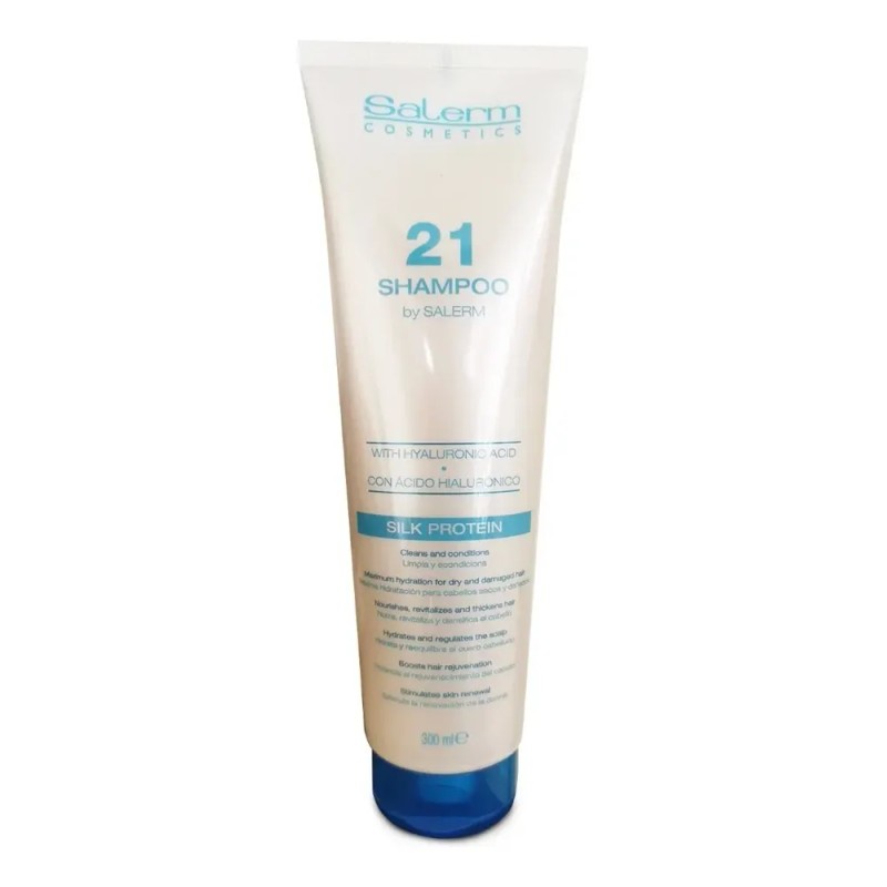 Shampoo Para Reparar El Cabello Seco Y Dañado Salerm 300