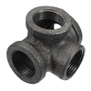TuToy 1/2' 3/4' 1' 4 Way Pipe Fitting Malleable Iron