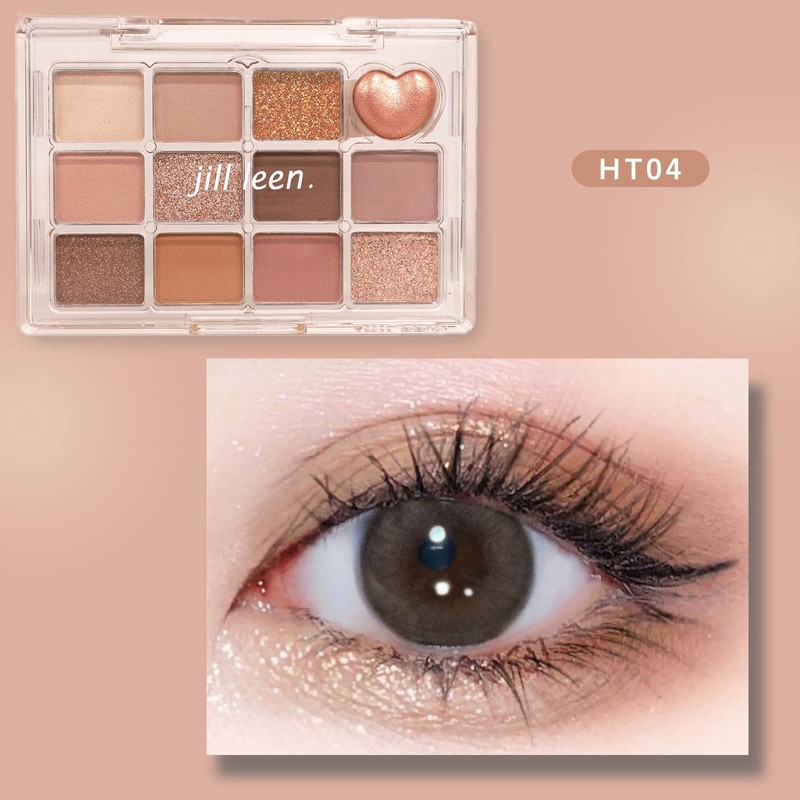 Jill Leen. HT04 Mini Eyeshadow Palette with 12 Colors, Japanese