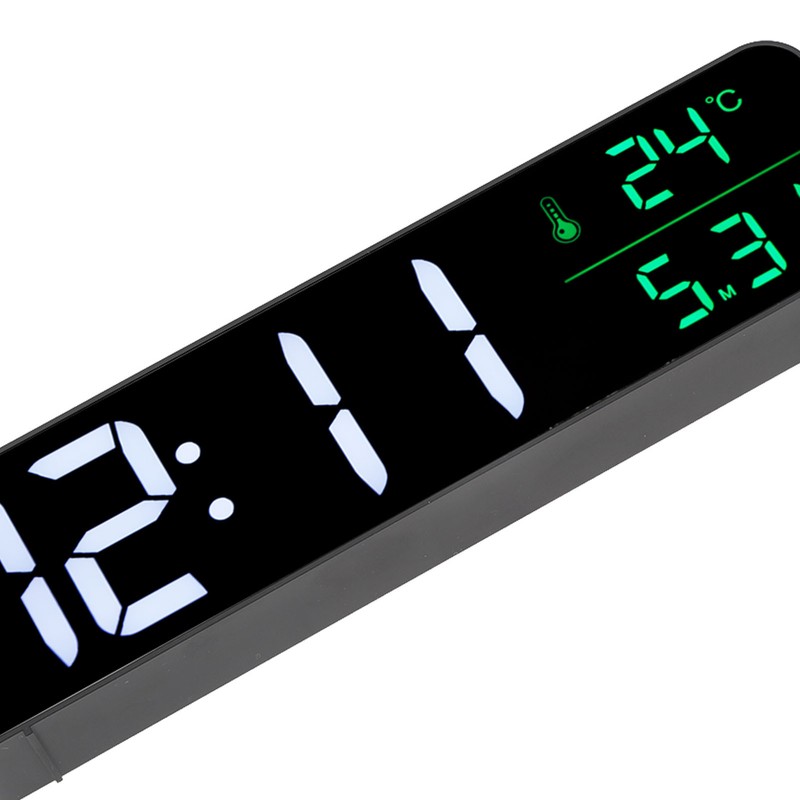 LED Music Alarm Clock 5 Adjustable Brightness 12/24H Large Display
