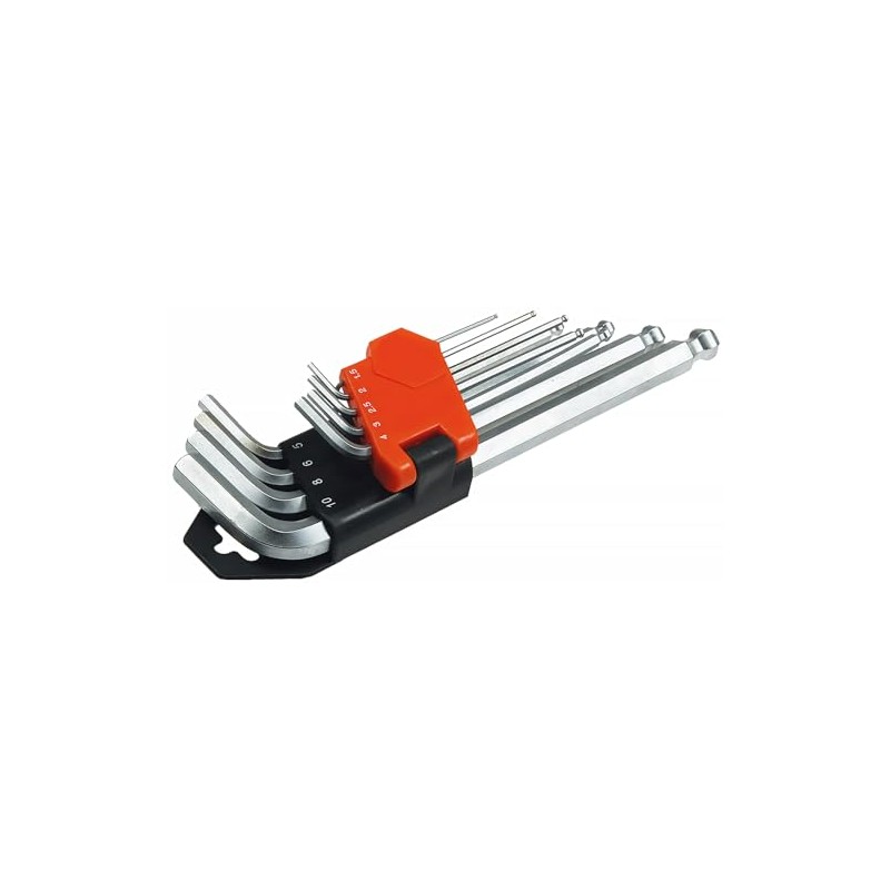 ChiliTec Allen Key 9-Piece Set with Ball Head and Holder