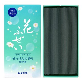 Kameyama Flower Fushi Soap, Smokeless Incense, Approx. 3.5 oz (100 g), Approx. 230 Sticks, Incense Sticks, Low Smoke